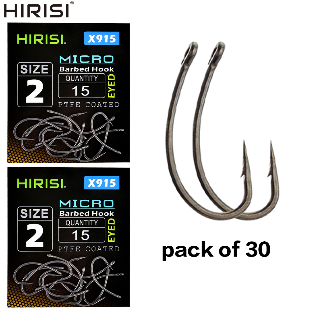 Hirisi 30x 잉어 낚시 후크 아이 마이크로 바브 - Fishing Hook Barbless 리뷰 및 가격