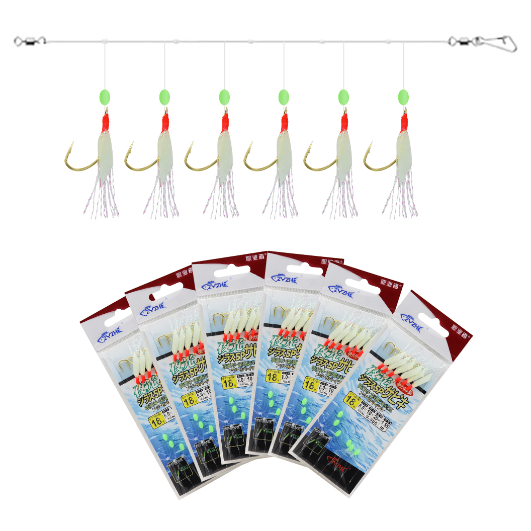 ZYZHE 1/3/5개입 낚시용 사비키 훅 야광 피쉬  - Fishing Hook Assortment 리뷰 및 가격