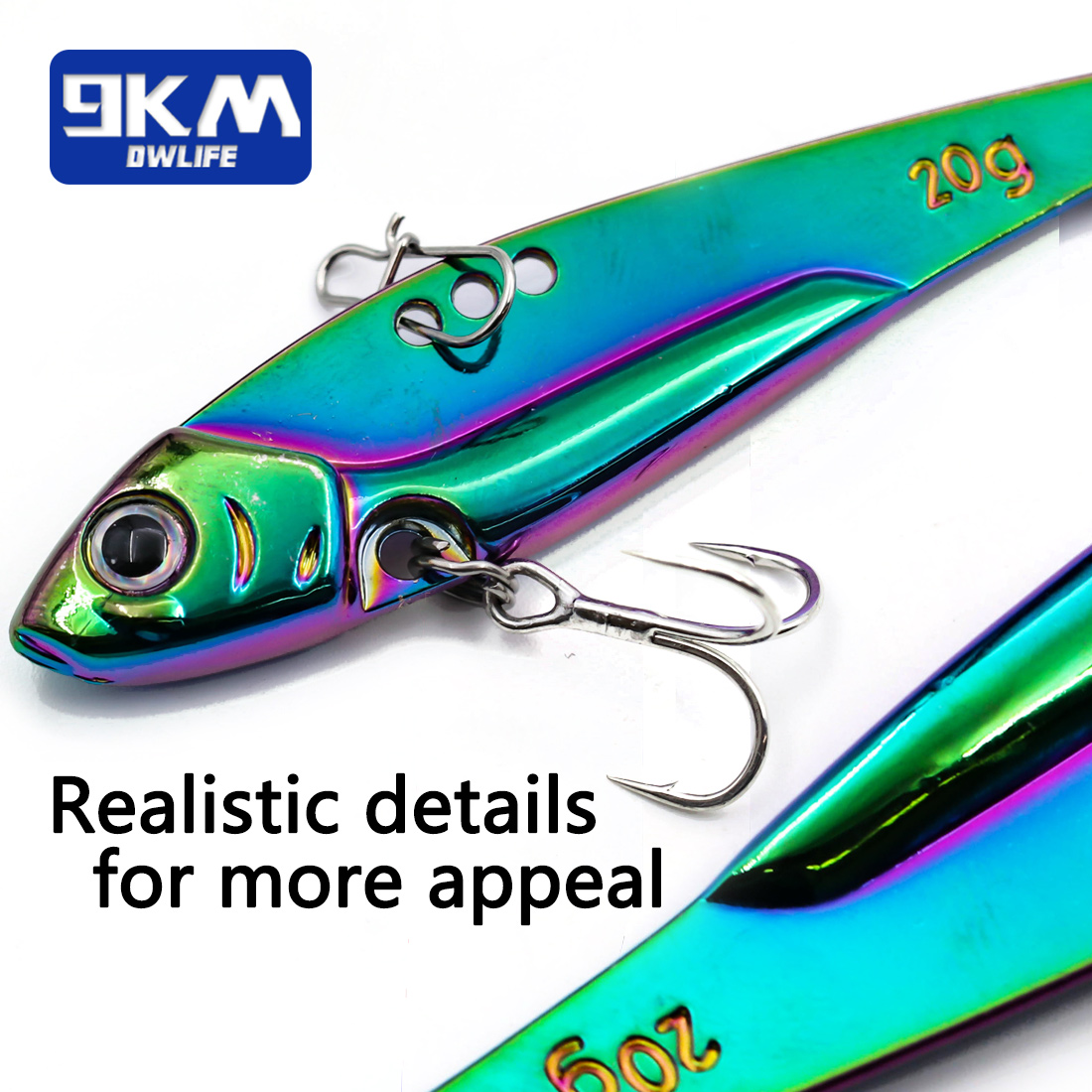 9KM 1개 메탈 블레이드 낚시 미끼 하드 VIB 크랭 - Fishing Hook Treble 리뷰 및 가격