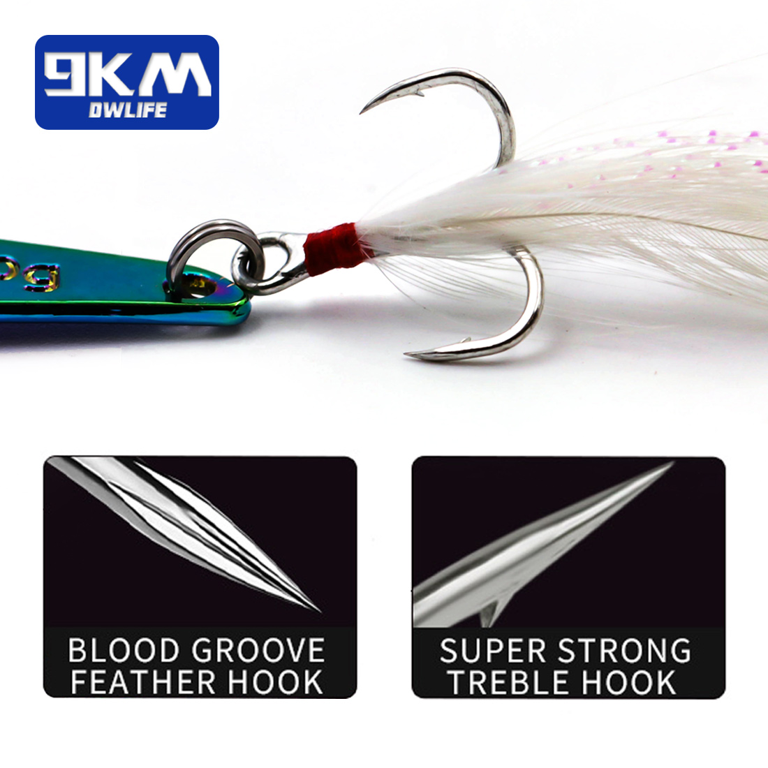 9KM 1개 메탈 블레이드 낚시 미끼 하드 VIB 크랭 - Fishing Hook Treble 리뷰 및 가격