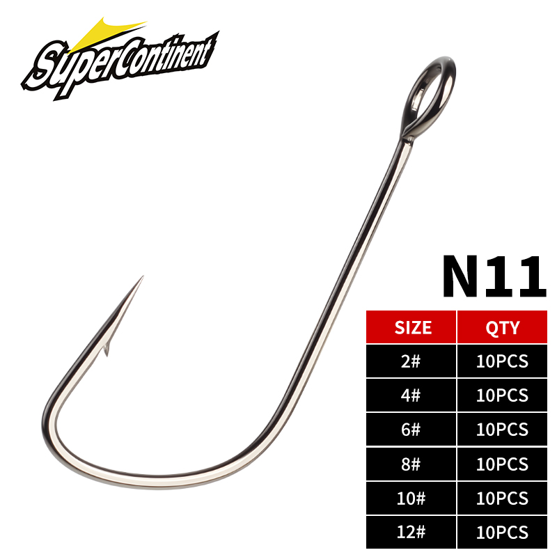 슈퍼컨티넨트 2 # -12 #   10개입 바브 훅 낚 - Fishing Hook Assortment 리뷰 및 가격